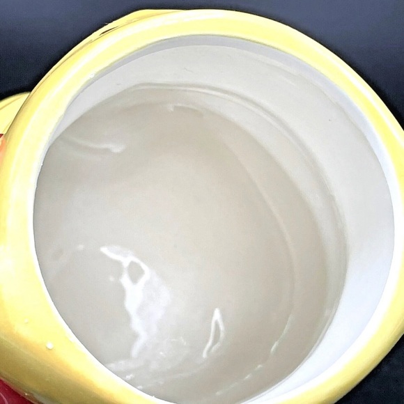 Lindt Chocolate Cup Mug 3D Bear with Red Bow Advertising Rare Yellow Red Brown - Picture 9 of 12